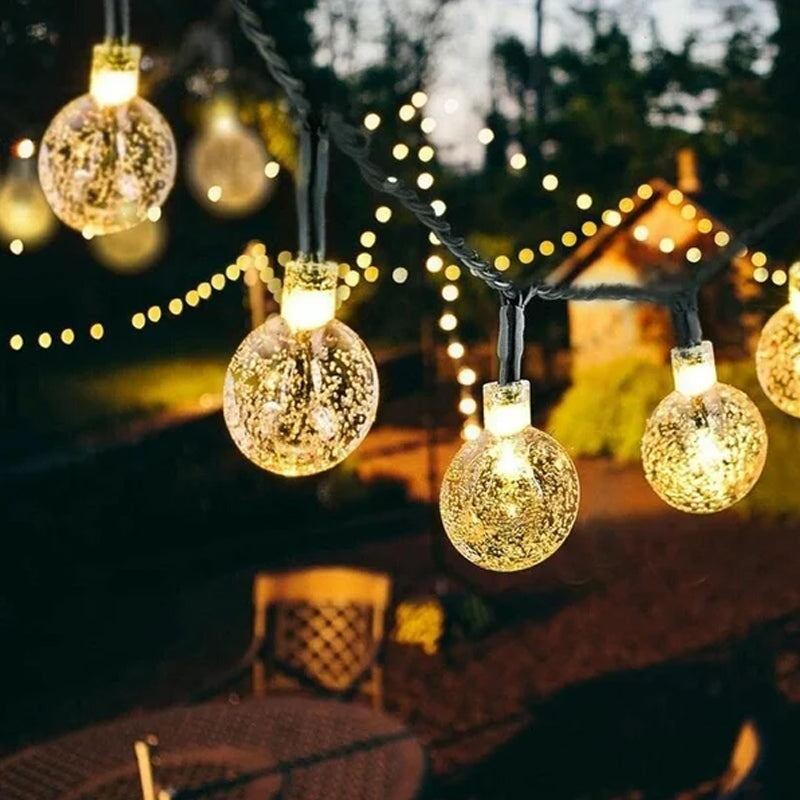 Solar Powered LED Outdoor String Lights