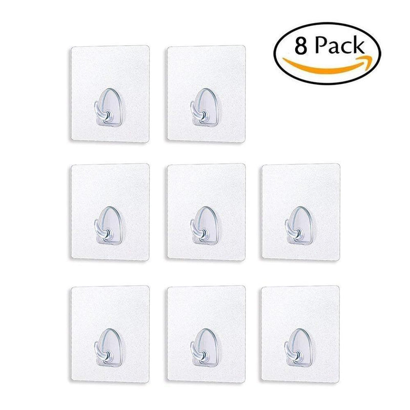 Waterproof Reusable Seamless Sticky Transparent Frosted Hooks