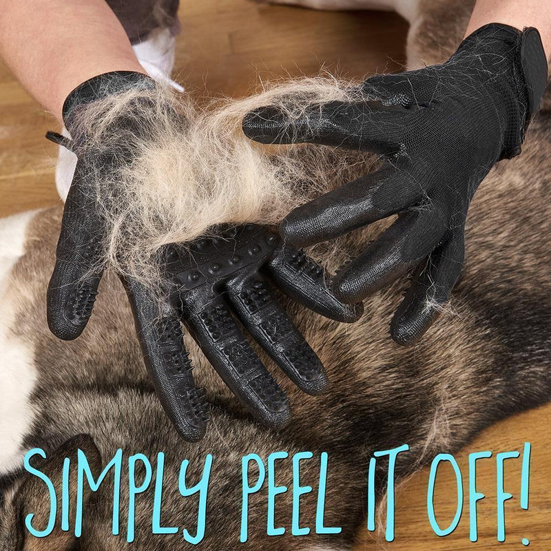 Fanshome™Pet Grooming Gloves For Cats, Dogs & Horses - Left & Right