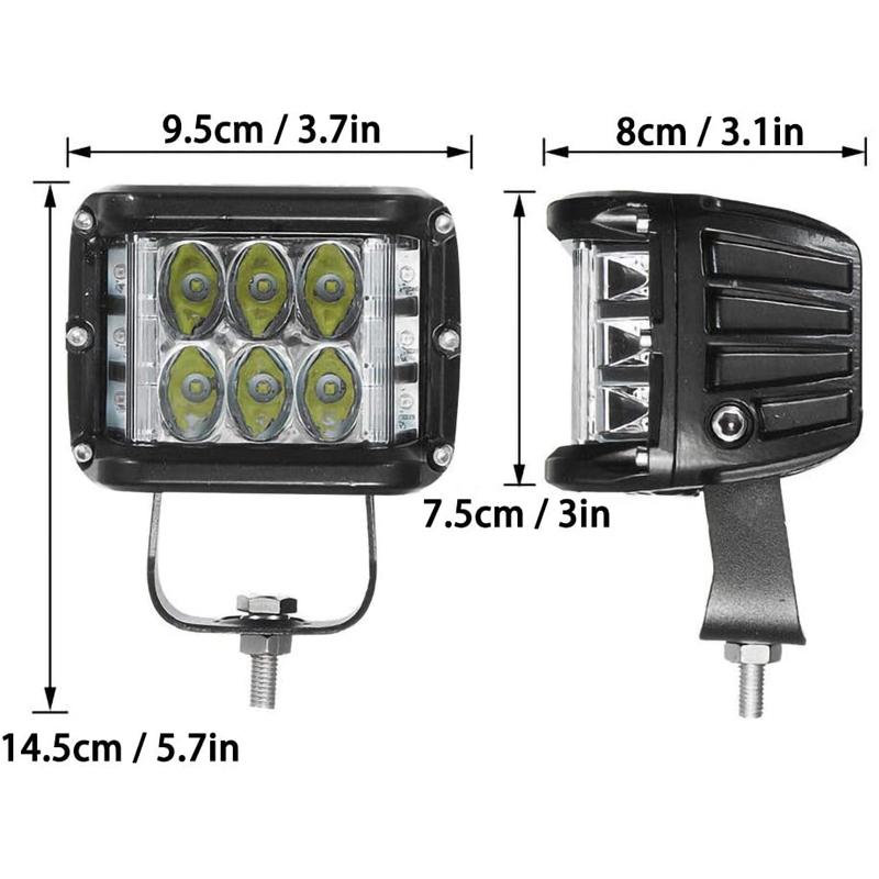 Side Shooter Dual Color Strobe Cree Pods