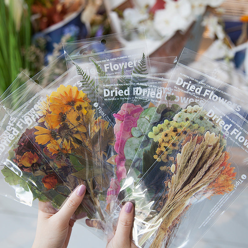 Dried Flowers Stickers Set