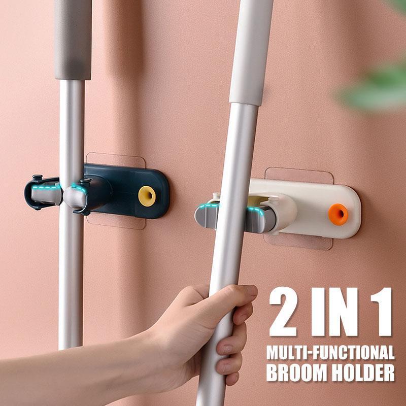 Fanshome 2 In 1 Multi-functional Broom Holder