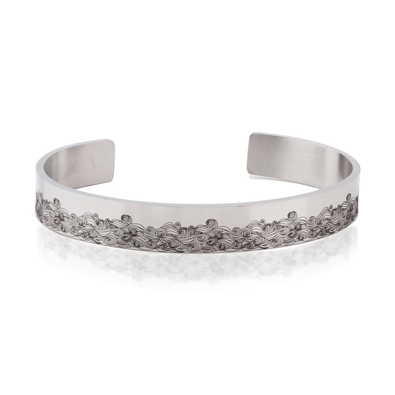 Fanshome™Stainless Steel Open Sea Wave Bracelet