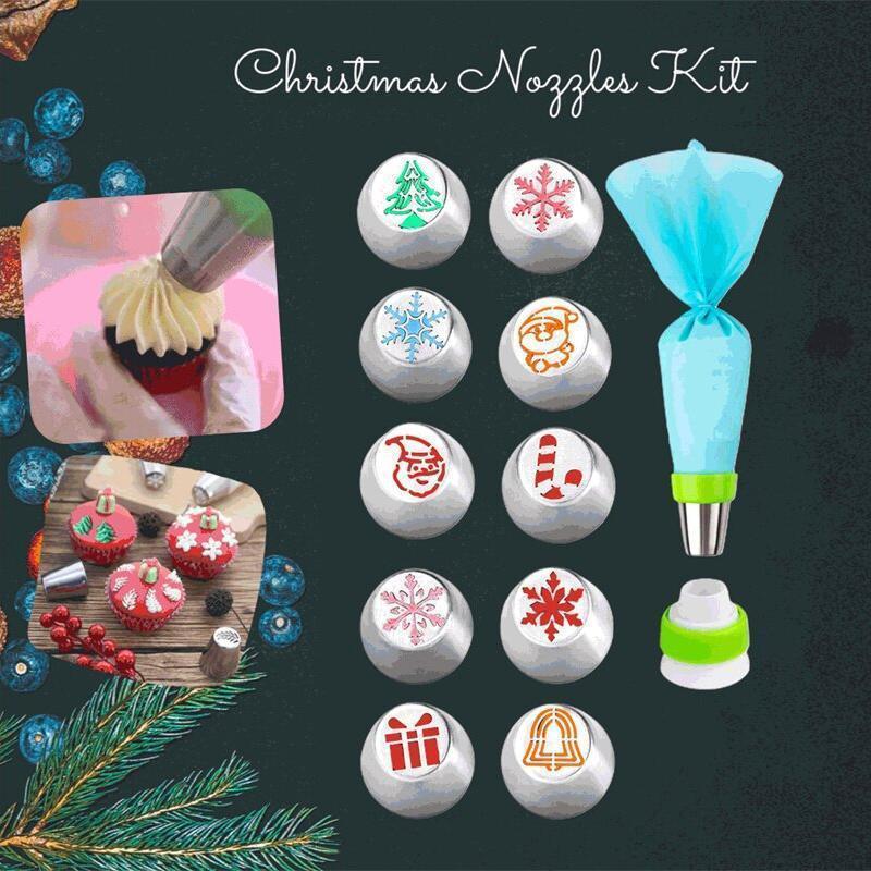 Christmas Baking Nozzles Kit