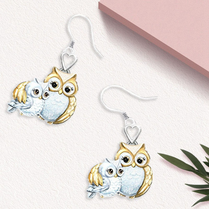 Parent-child owl ornaments