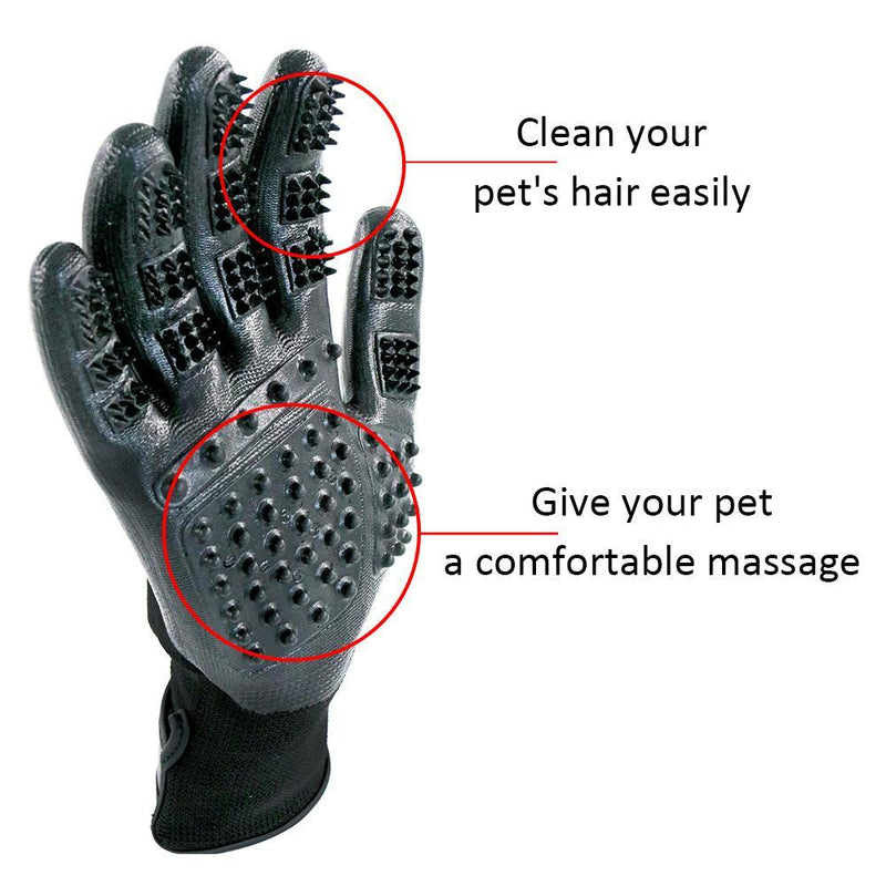 Fanshome™Pet Grooming Gloves For Cats, Dogs & Horses - Left & Right