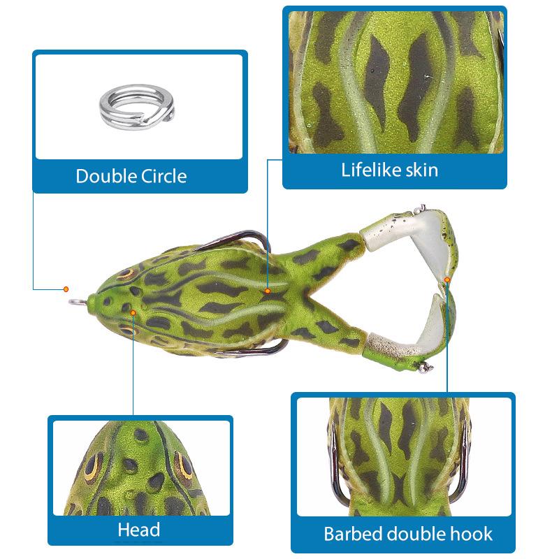 Fanshome™Double Propeller Frog Soft Bait(1 or 5 pics)