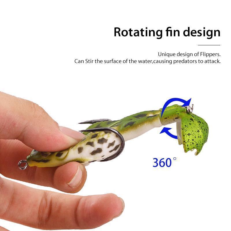 Fanshome™Double Propeller Frog Soft Bait(1 or 5 pics)