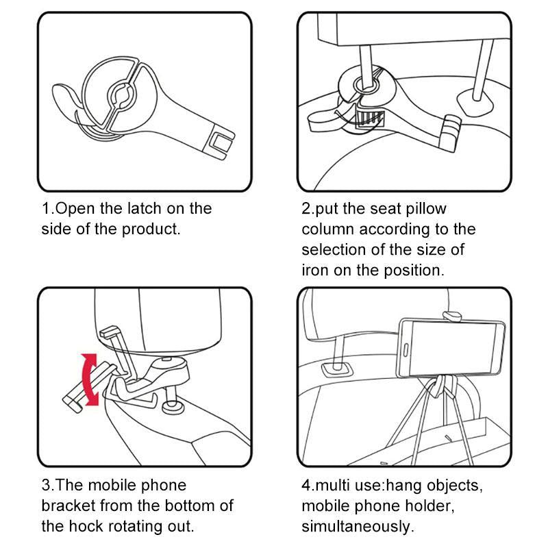 Fanshome™Headrest Bracket Car Hook