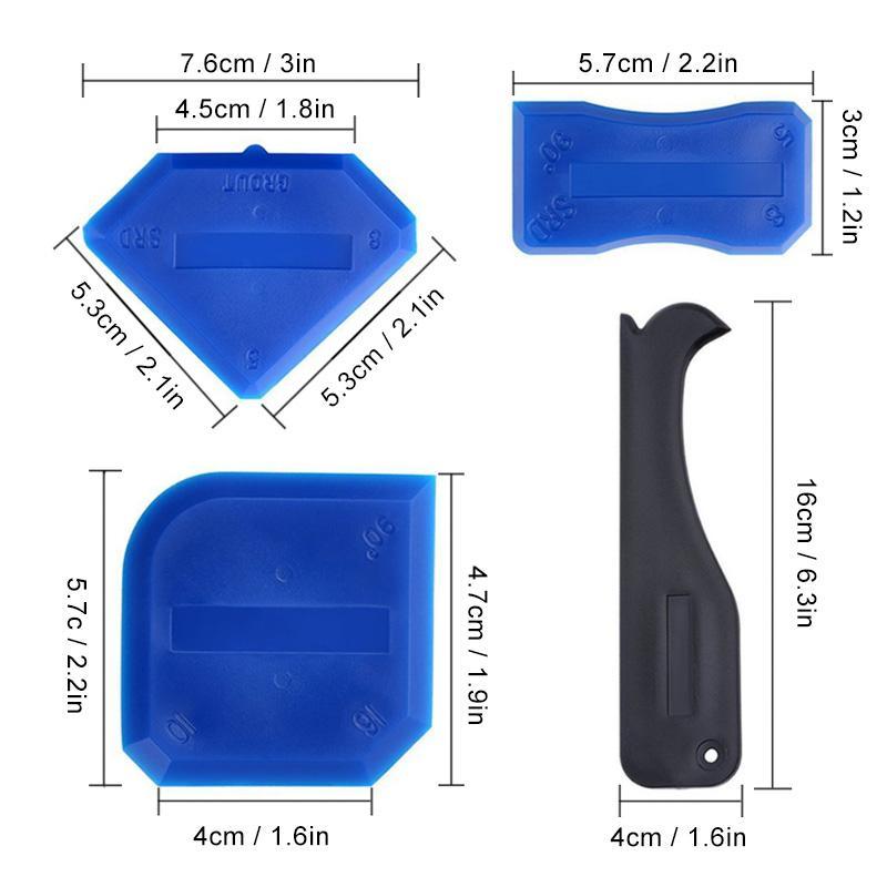 Silicone Glue Scraper Set (4 Pcs)